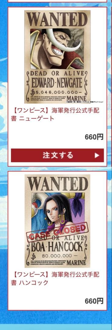 ワンピース　海軍公式手配書 24種類コンプセット