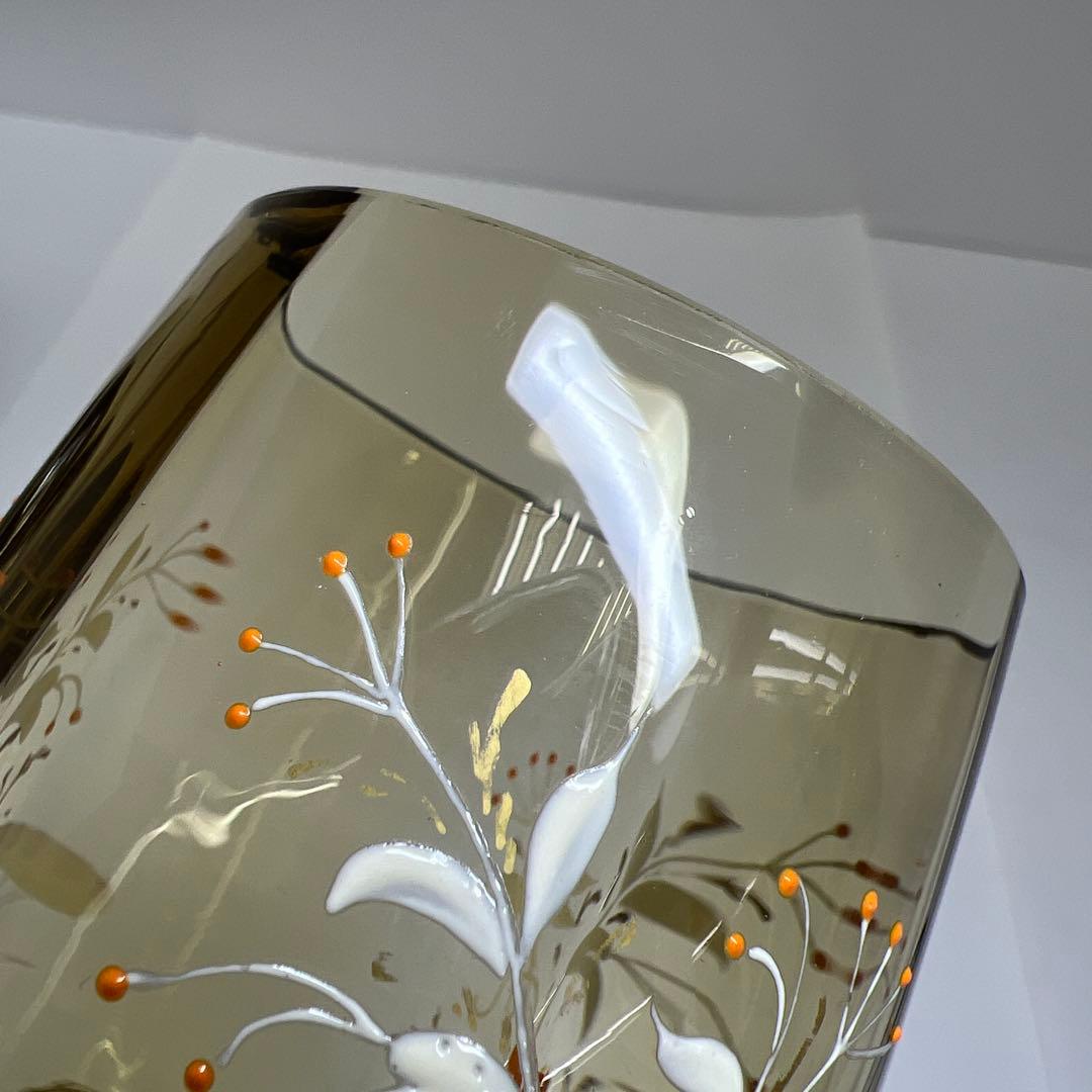 19世紀　フランスエナメル彩杯　化粧箱付　高約15.5㎝　東Y8-0106☆2F