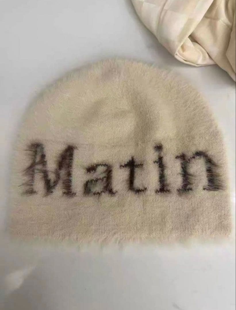 Matin kim ロゴ入りニット帽