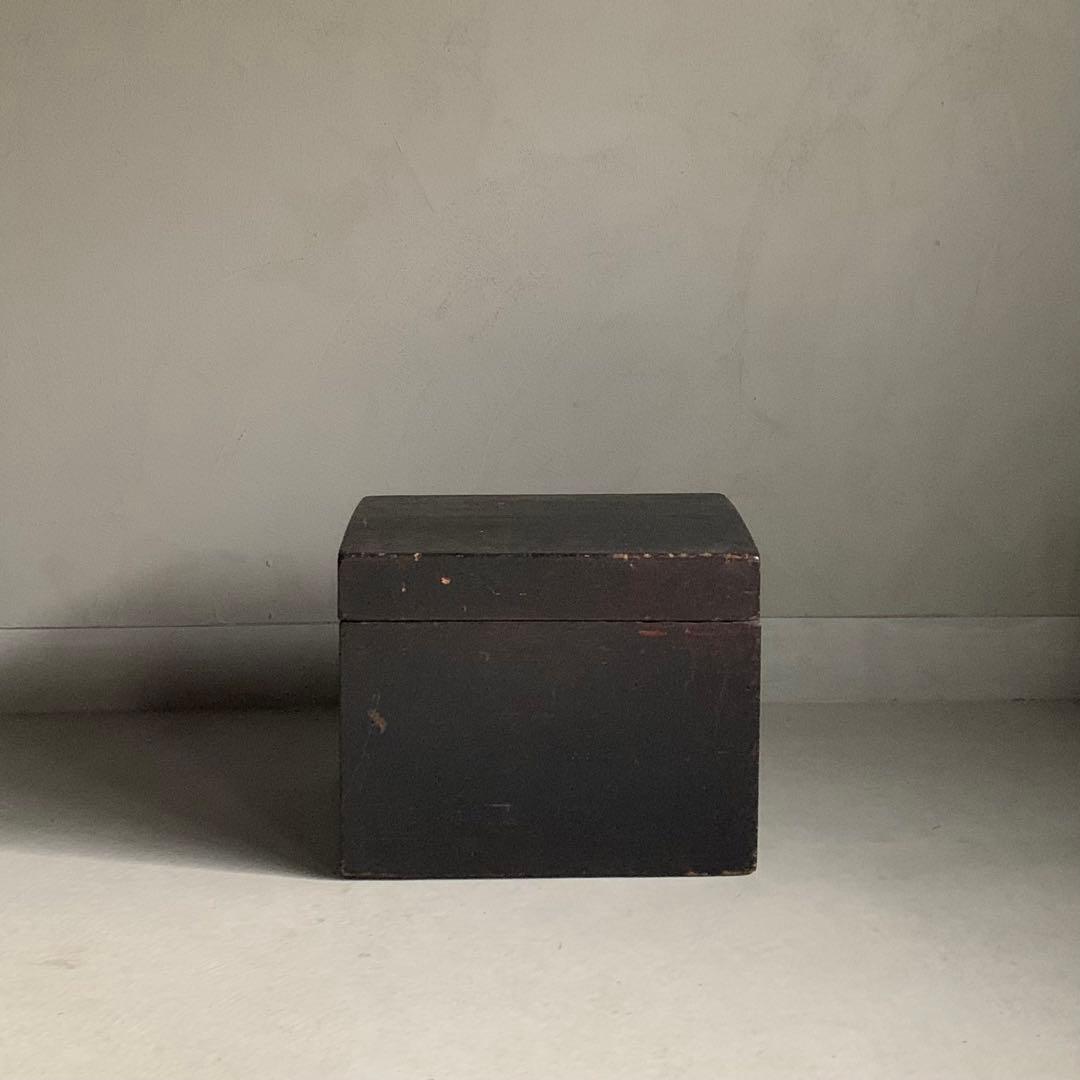日本の古道具 古い 木箱 塗りの箱 古道具 アンティーク オブジェ