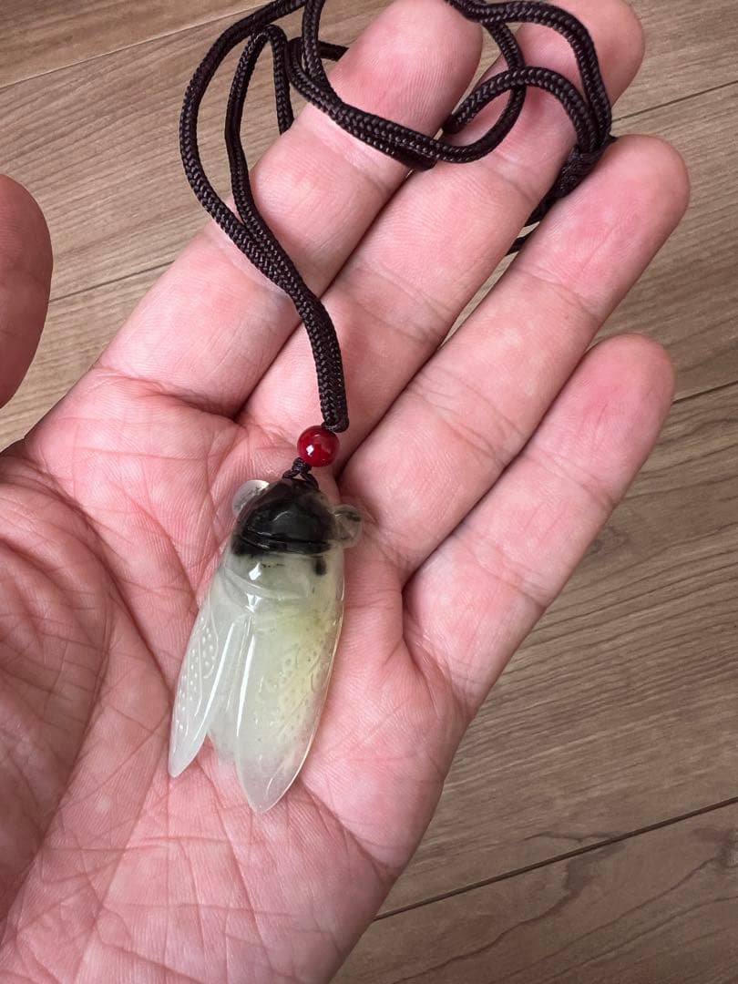新品　◆限定1個◆高品質 蝉　玉石彫刻ペンダントコレクション 送料無料　本物保証