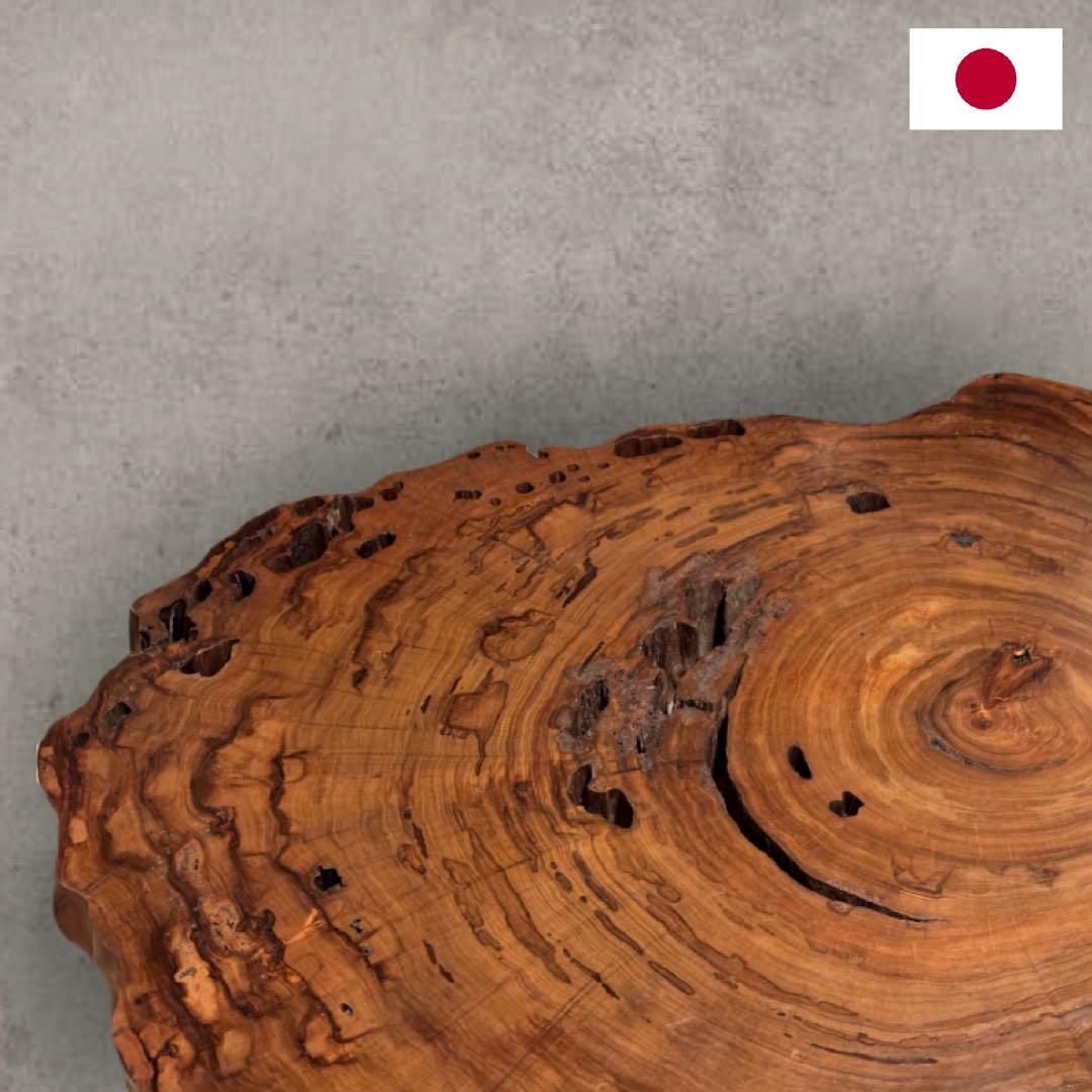 【世界遺産 屋久杉使用】推定100年杉 輪切り座卓 ローテーブルアンティーク家具
