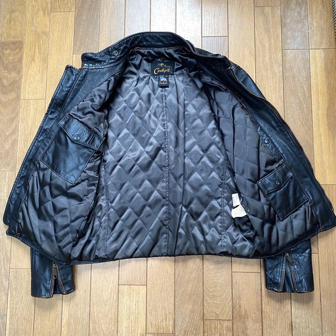 Cookpit シングル　レザージャケット　MADE IN USA M