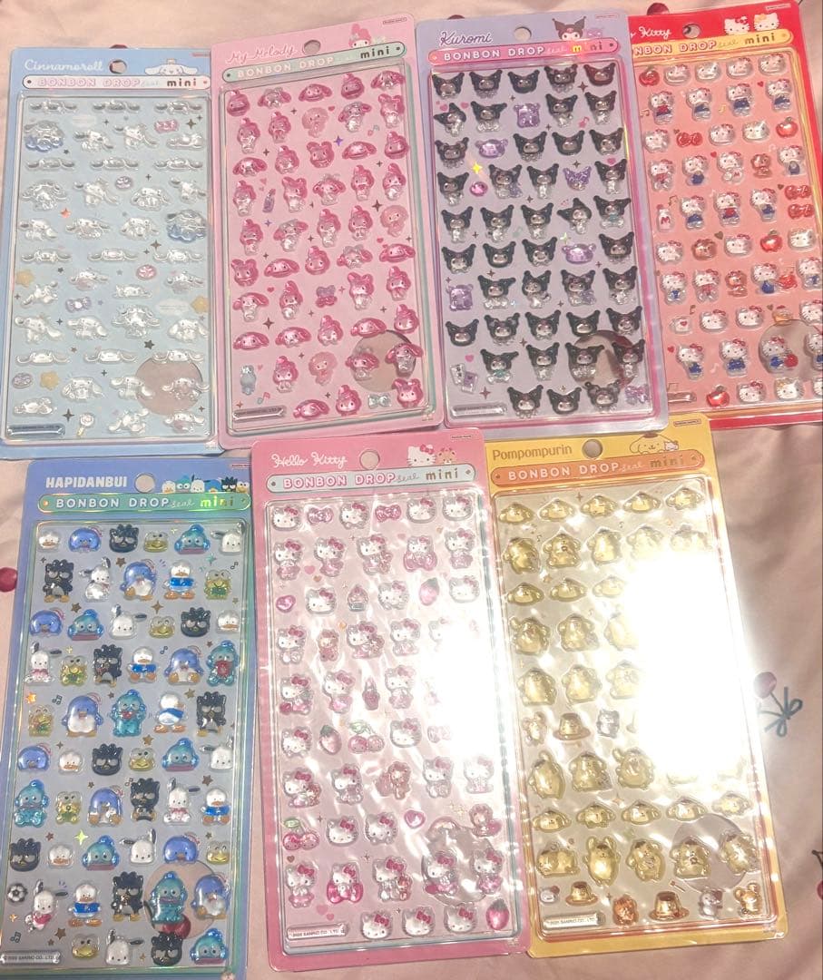 【正規品未開封】ボンボンドロップシール　サンリオ7種セット