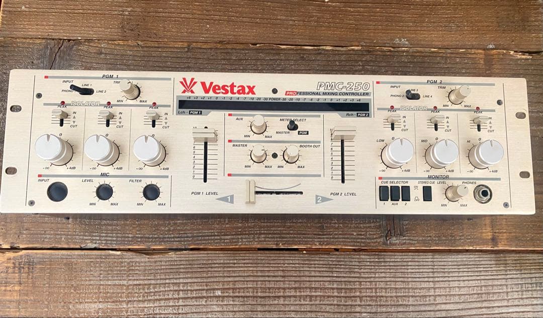Vestax PMC-250 DJミキサー　ゴールド　箱付き　ロータリー