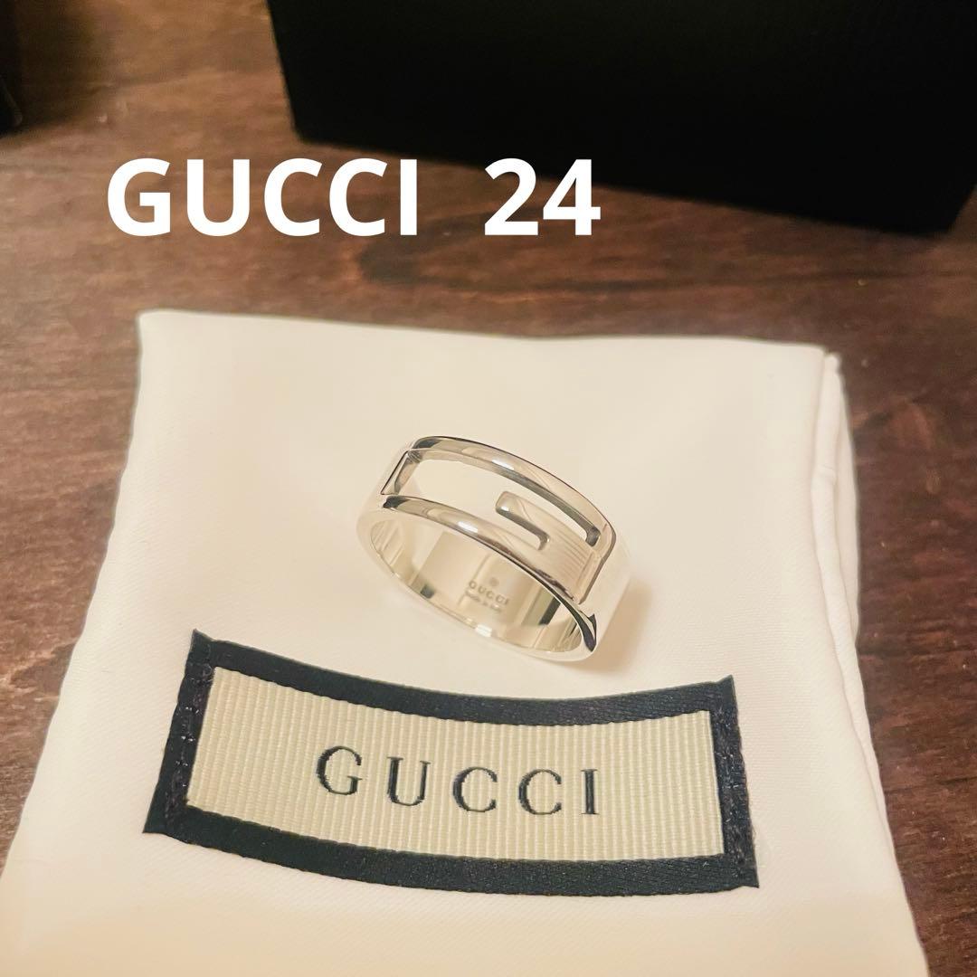 GUCCIリング 24号 カットリング カットアウト スターリングシルバー925