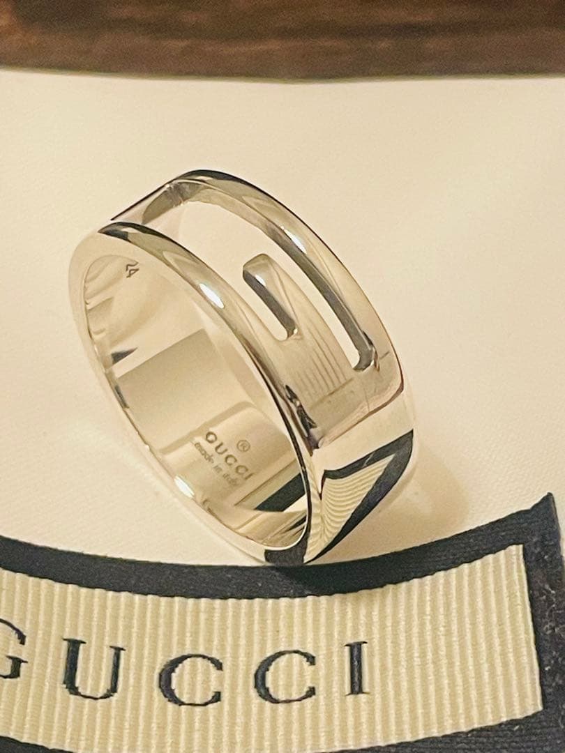 GUCCIリング 24号 カットリング カットアウト スターリングシルバー925