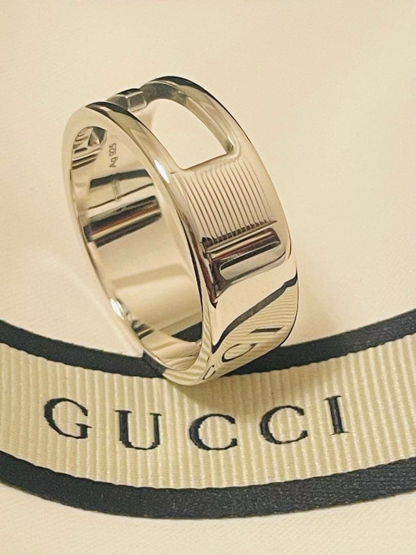GUCCIリング 24号 カットリング カットアウト スターリングシルバー925