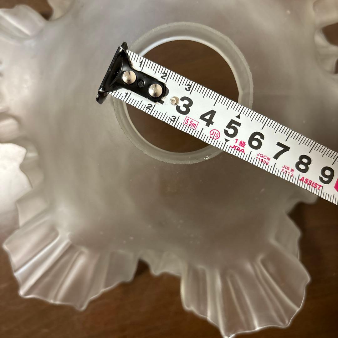 フランスアンティーク　ガラスシェード　ペンダントランプ