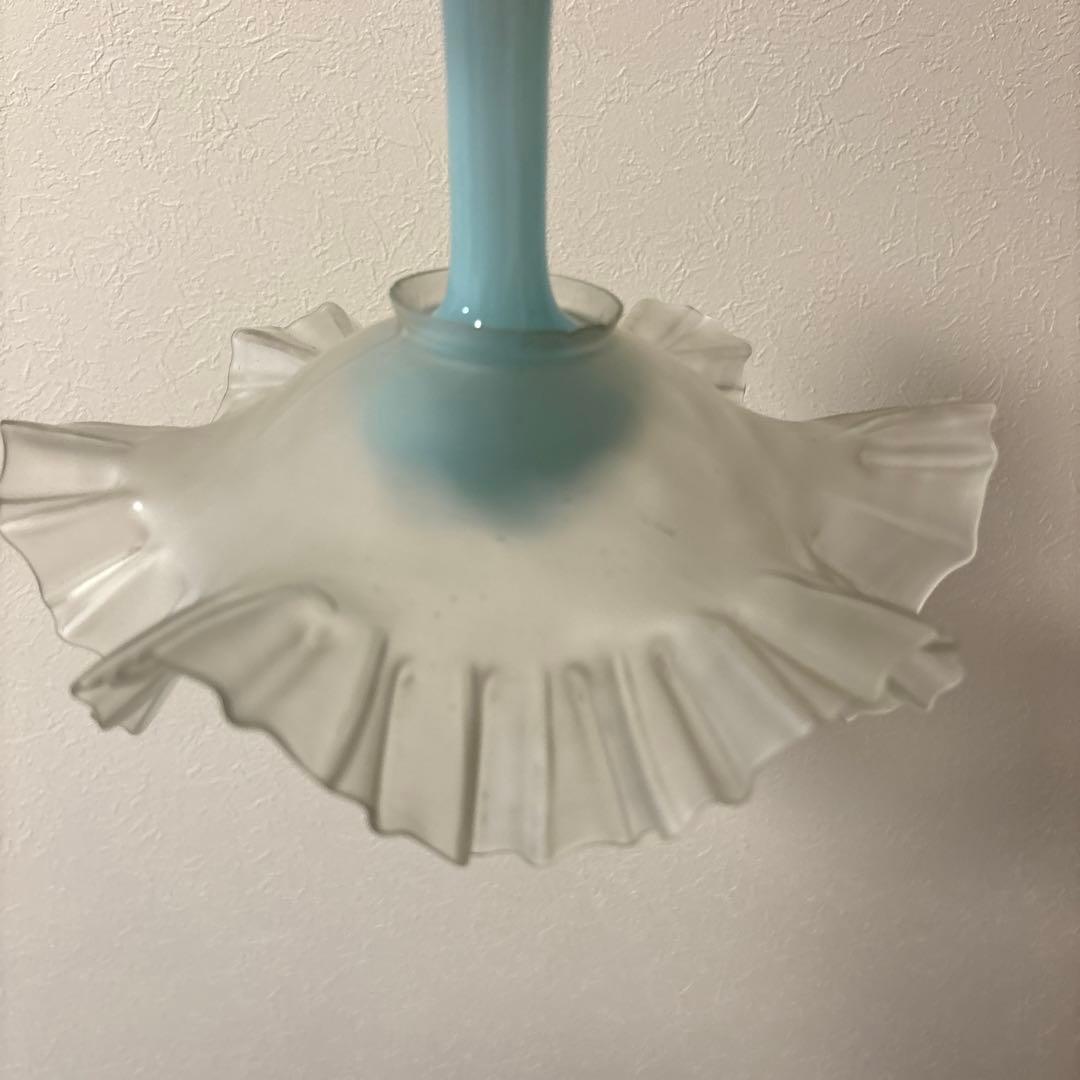 フランスアンティーク　ガラスシェード　ペンダントランプ