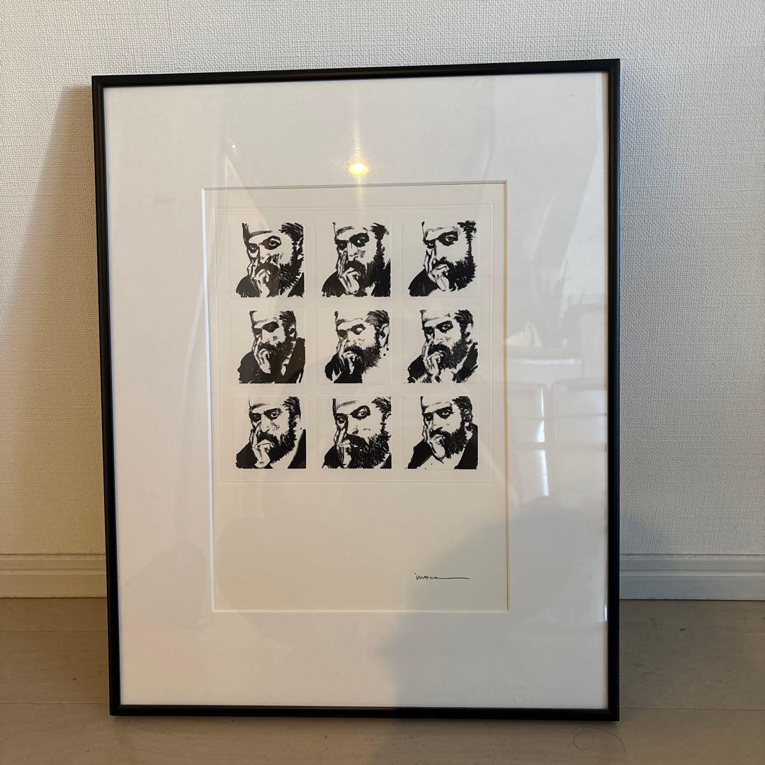 井上雄彦　ガウディ展　限定ポスター　特注額付き