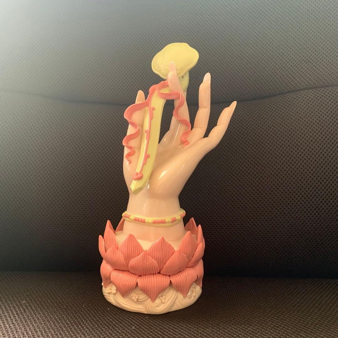 ★新品　中国徳化　作家物作品　陶器　観音様の御手★オブジェ1大幅値下げ、送無★