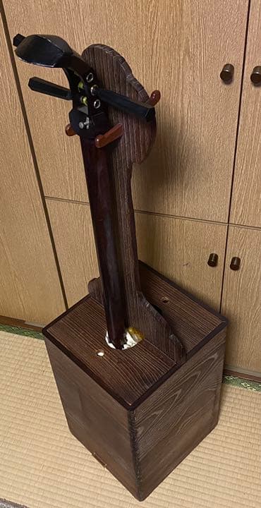 紅木　地唄　三味線　桐箱その他道具付き