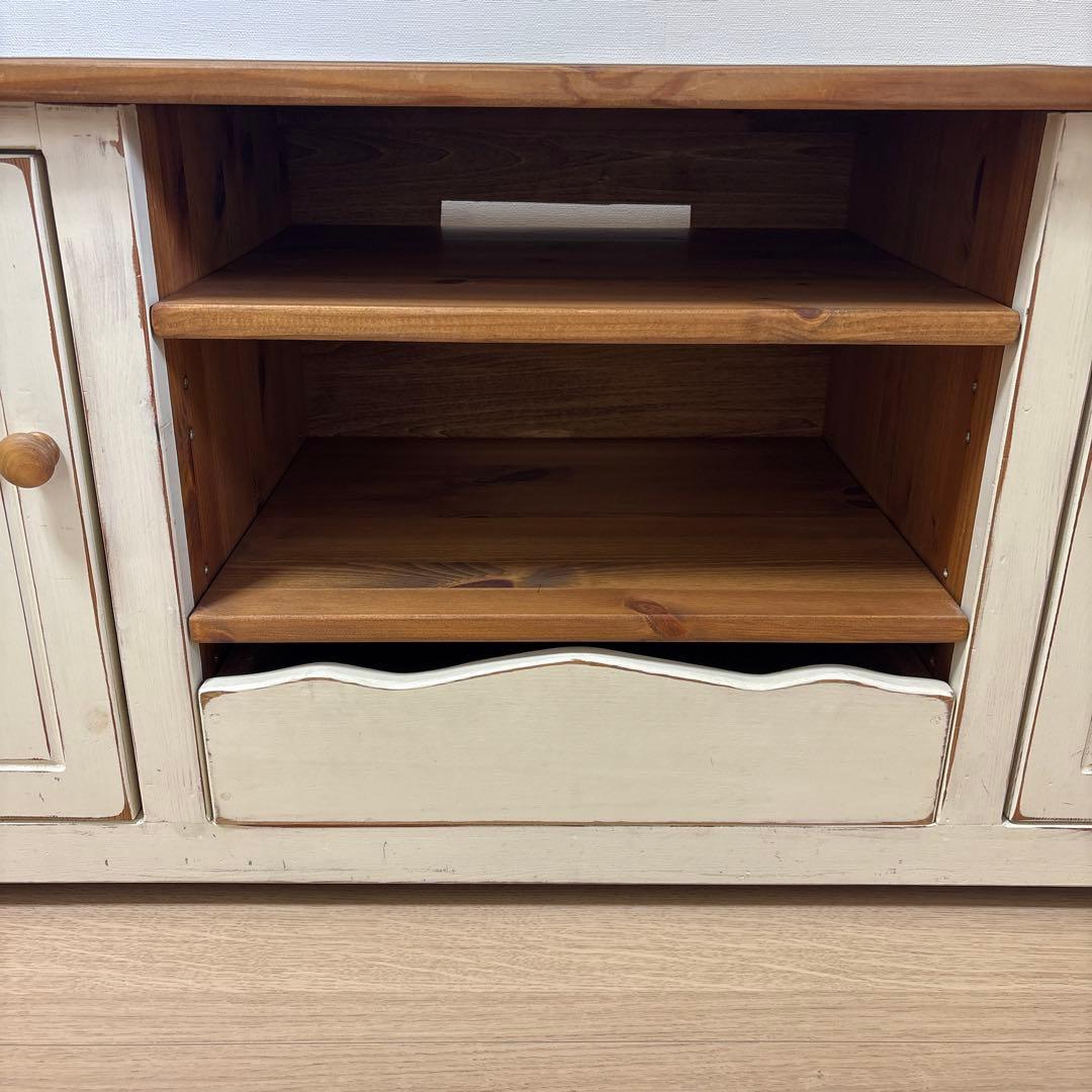 【カントリー家具】パイン材テレビボード(フレンチカントリー)