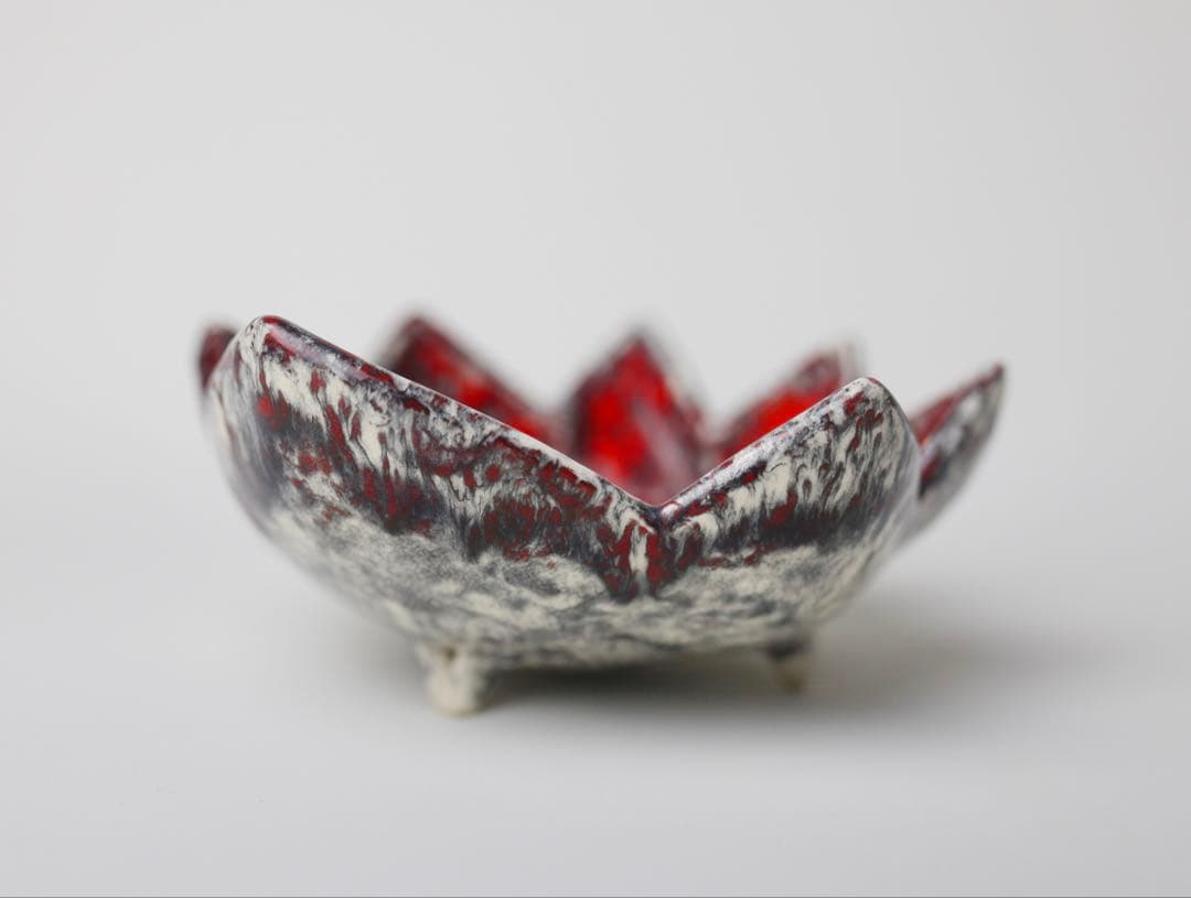 箕面焼 松田箕山 菓子器 紅葉皿 茶道具 アンティーク