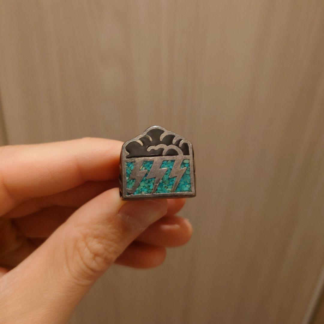 【希少】一点物　ターコイズ　サンダーリング 22号　オールド　OLD