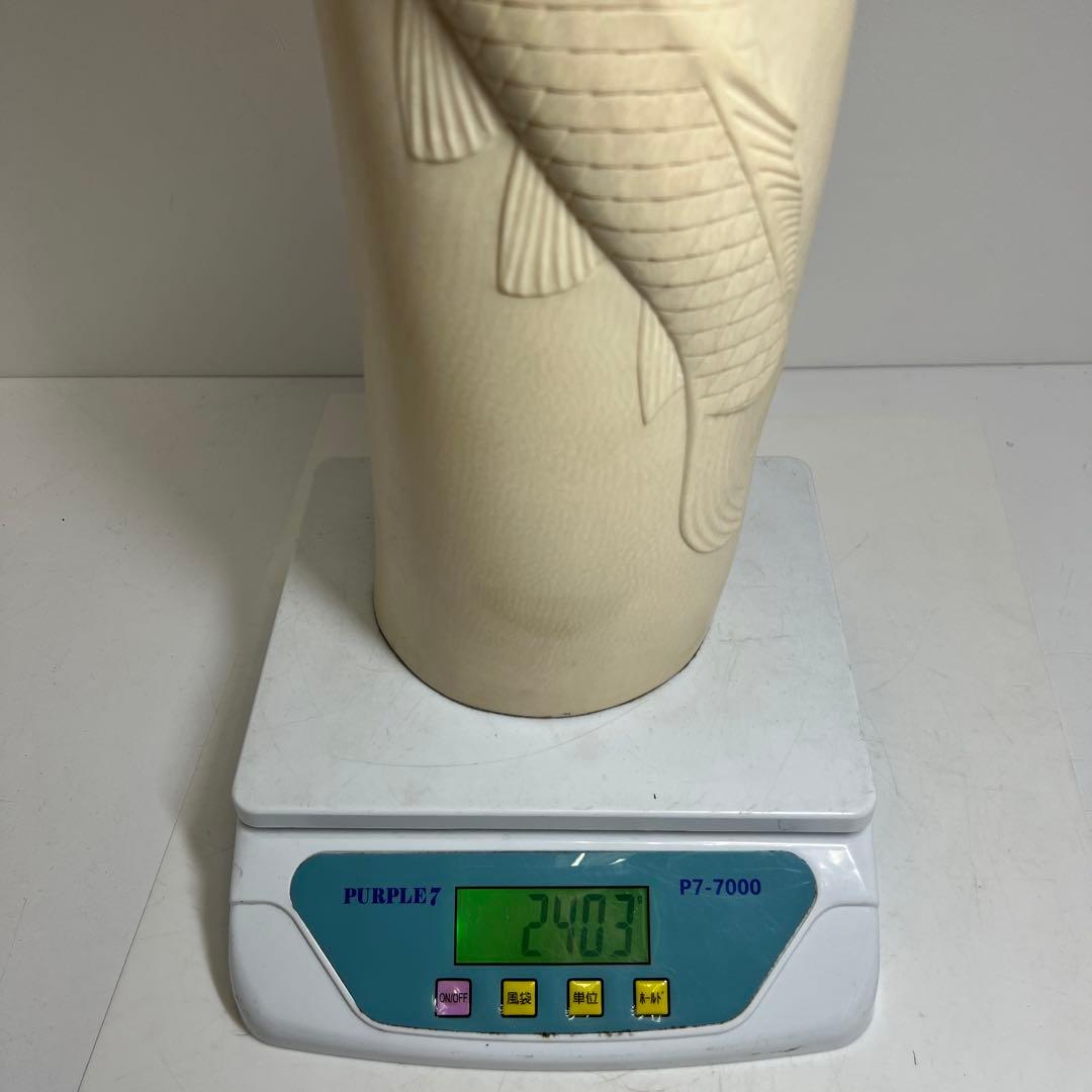 極上　特大鯉花入　2.4㌔　高さ36.2㎝　東Y8-0108☆2F