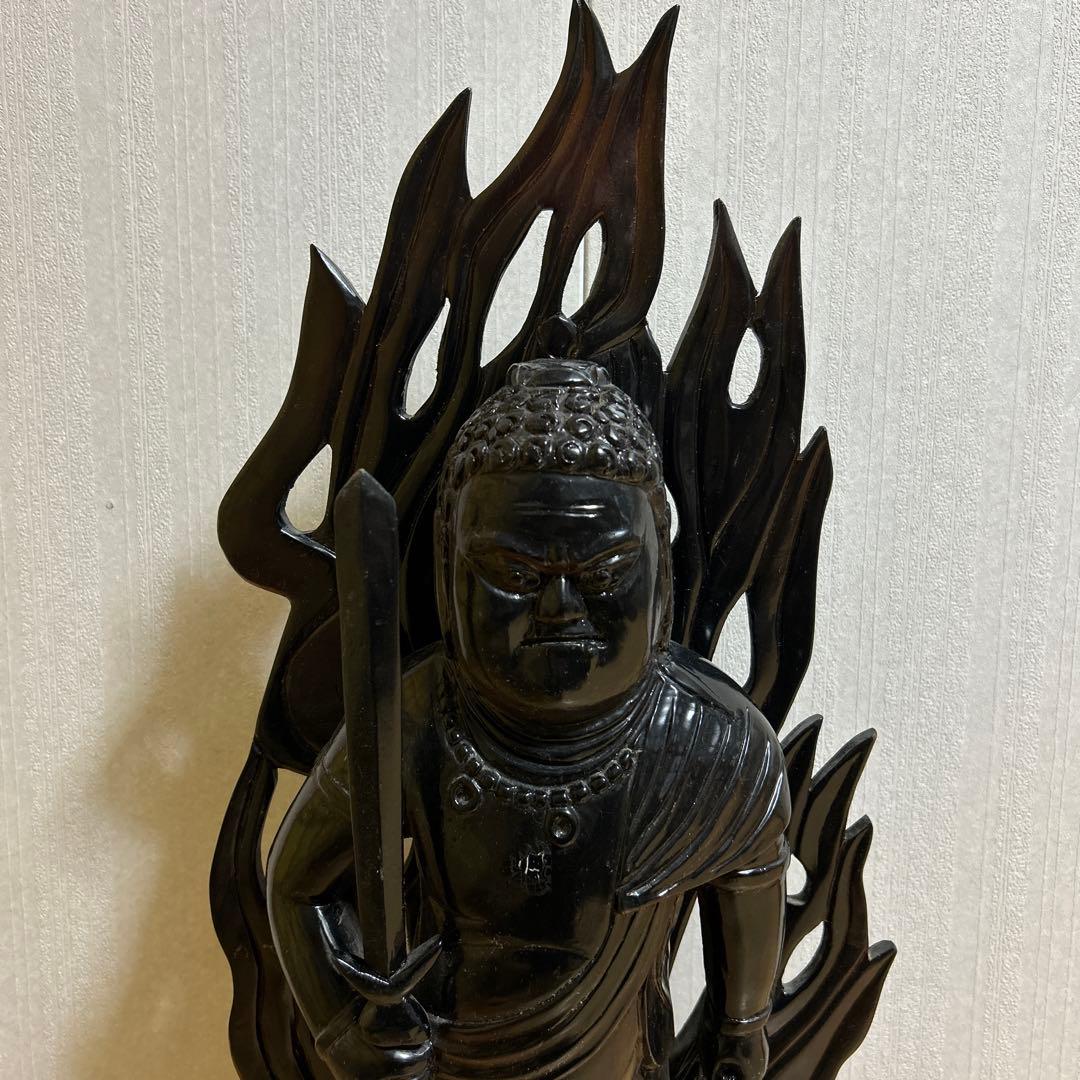 木製　不動明王　仏像　神様　宗教　スピリチュアル 工芸品 古美術 置物 骨董品