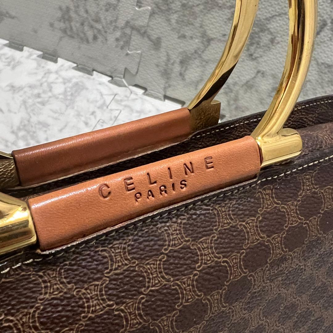 美品✨希少✨セリーヌ ガンチーニハンドル マカダム ハンドバッグ ビンテージ