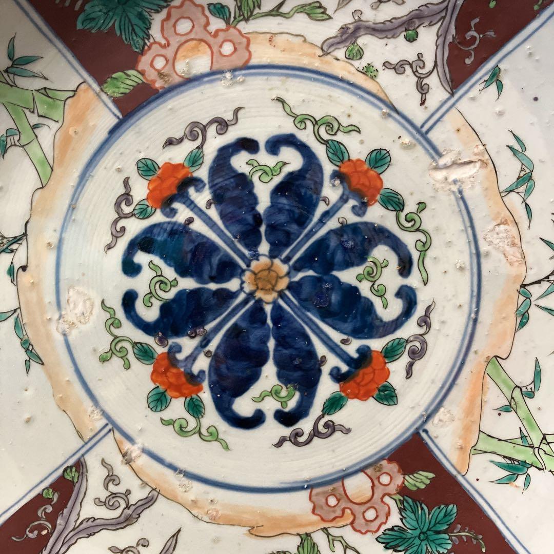 No.30011302 やきもの陶磁器　花鳥鳳凰文大皿