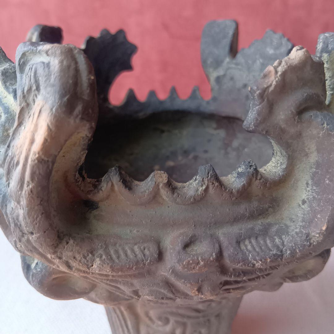 火焔型土器◆ミニサイズ◆素焼き◆遺跡出土品レプリカ◆縄文土器/インテリア/飾り