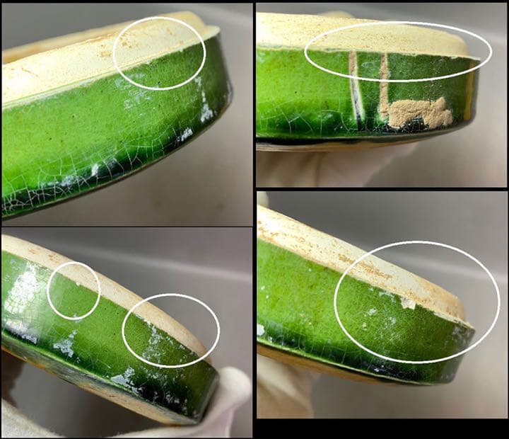 中国 三彩平丸花図香合（印合　合子）　f2220725