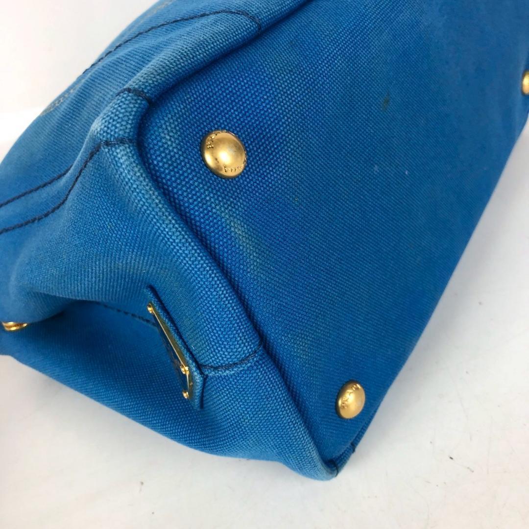 PRADA プラダ カナパ ハンドバッグ ブルー レディース ブランド