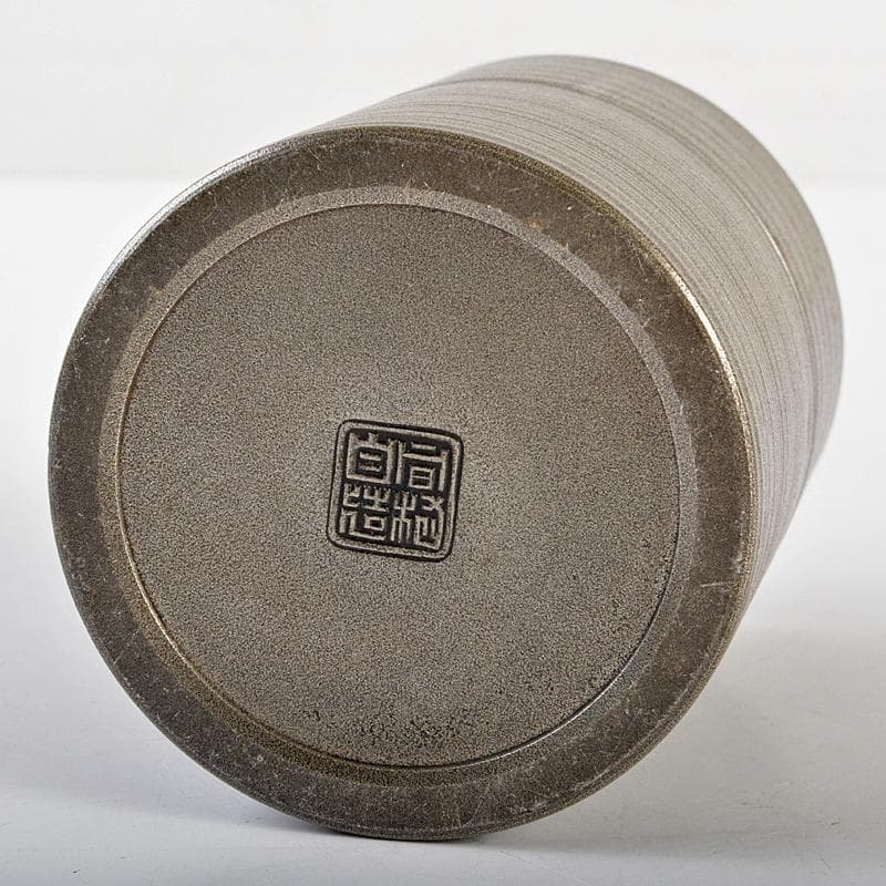 煎茶道具　間村自造　錫製　茶壷　茶心壷　約354g　M　R5698