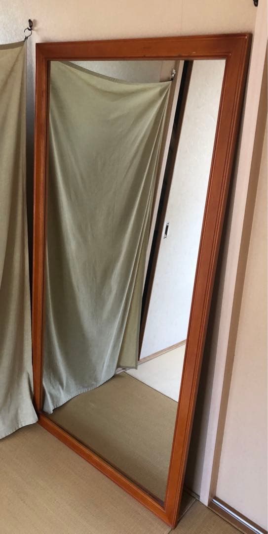 姿見　天然木　大型