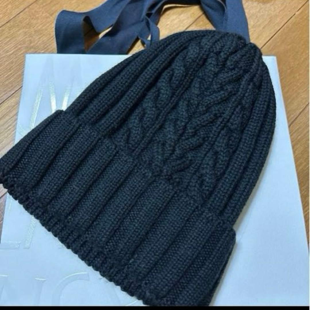 メグMONCLER 黒 ニット帽　　未使用