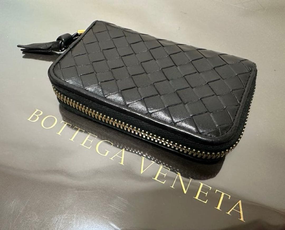 ★【極美品】ボッテガヴェネタ ケース ラム／ネロブラック／ゴールド✨✨✨4️⃣