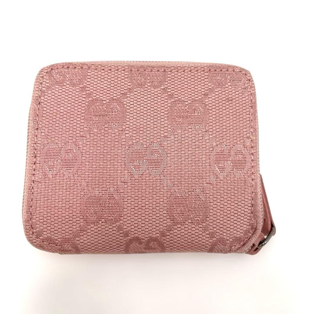 新品　グッチ GUCCI ケース 小銭入れ ピンク GG キャンバス 本革