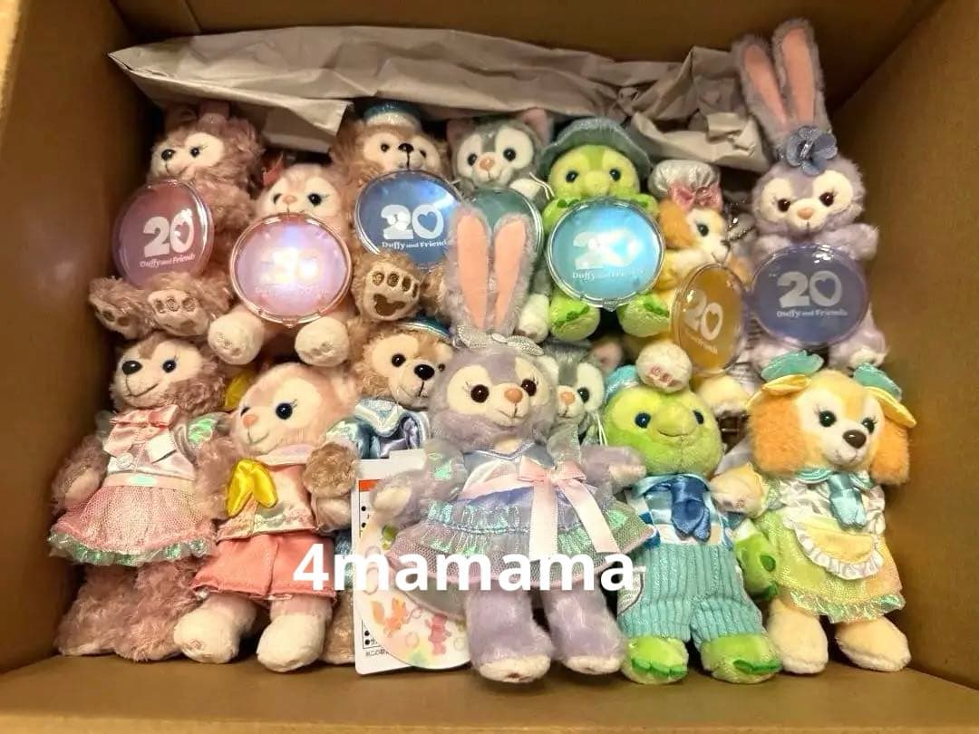 カラフルハピネス　ダッフィー　ぬいぐるみバッジ　ぬいぐるみチャーム　20周年