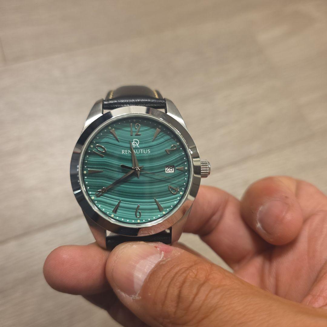 RENATUS 自動巻き時計 緑ダイヤル