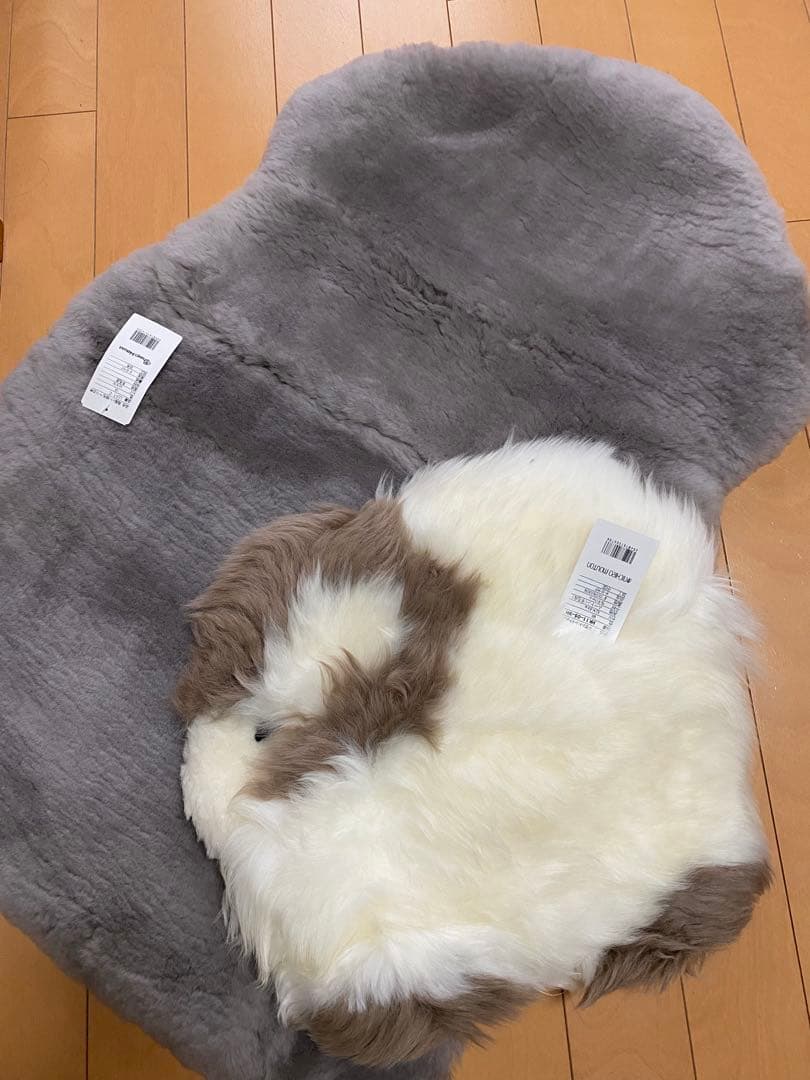 ムートン　ラグ　座布団