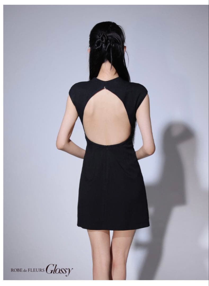 ♡*˚様 Robe de Fleurs Glossy ブラックドレス S