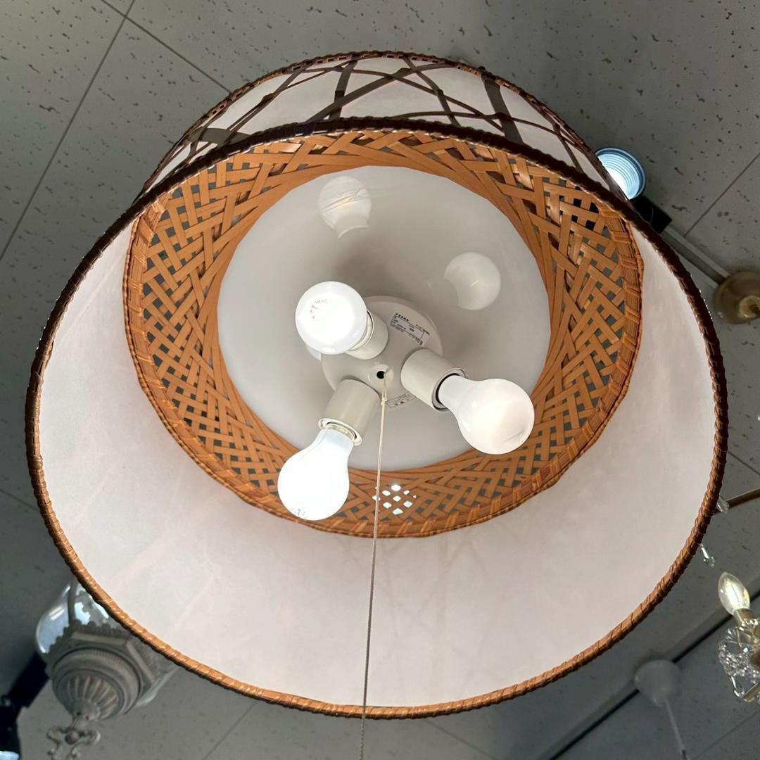 i+ 【美品】　ヤマギワ 竹 真竹 ペンダントライト 伝統工芸 照明 ランプ