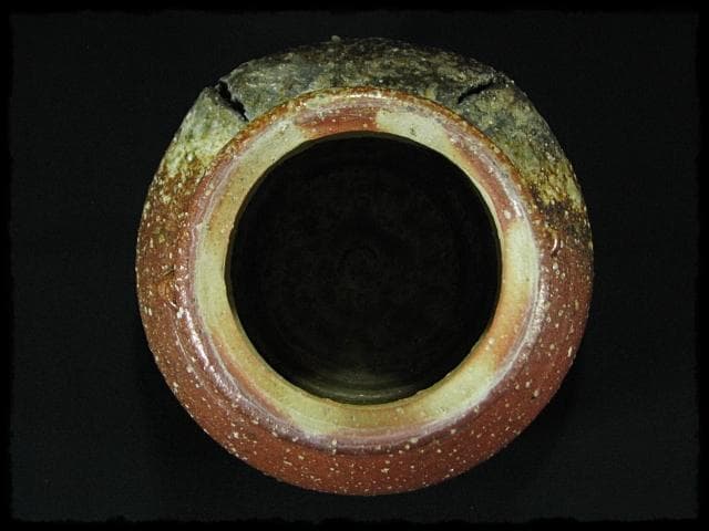 高橋 楽斎 破れ袋 信楽 水指 替塗蓋 茶道具 盛蓋 四方桟 共箱 上位品 g2