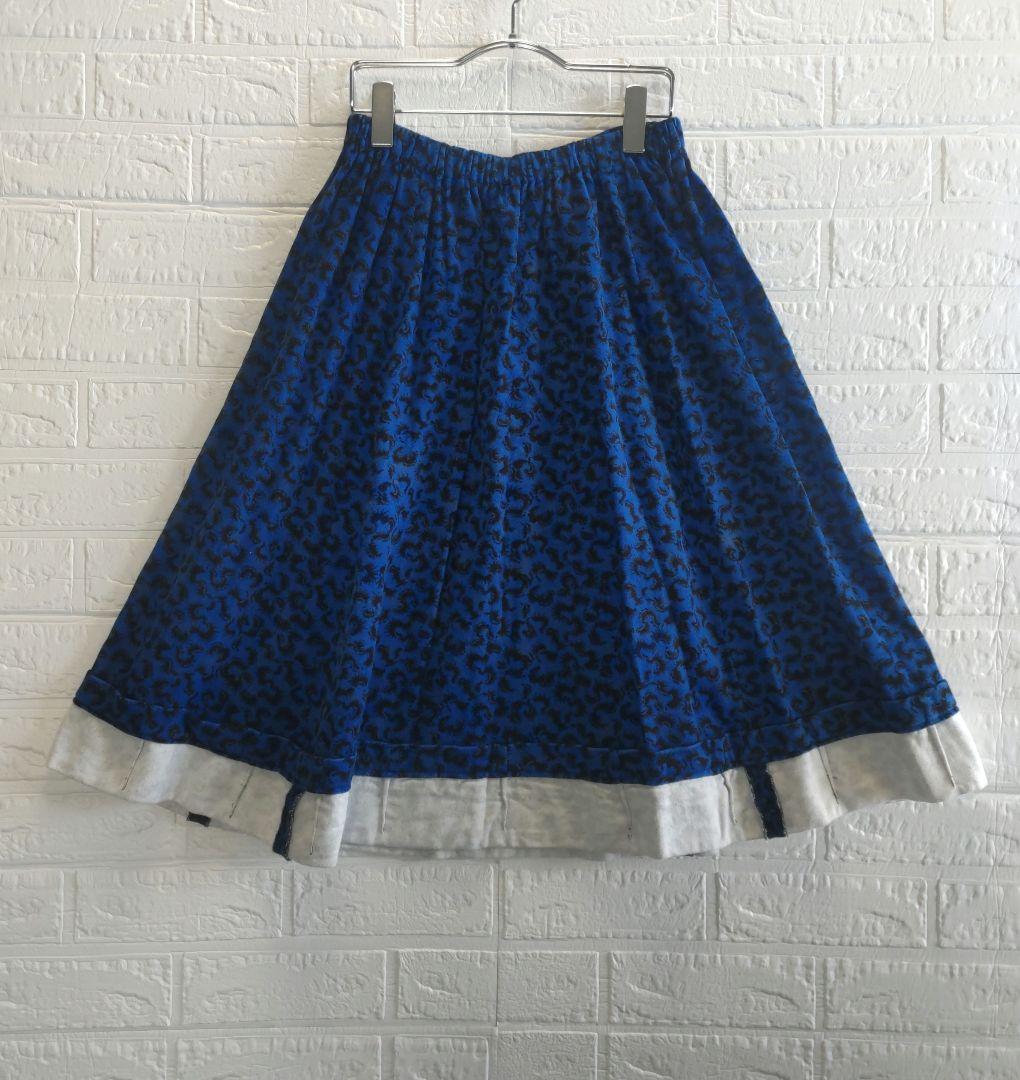 専用✨コムデギャルソン　コムコム　総柄　スカート AD2007 青　ブルー