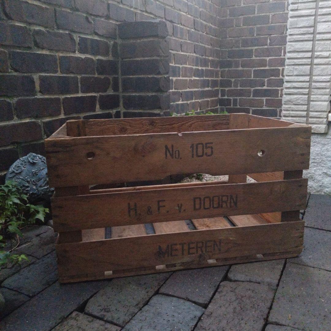 稀少 オランダ古物 苗物用 野菜用 古いベジタブルウッドボックス ヴィンテージ