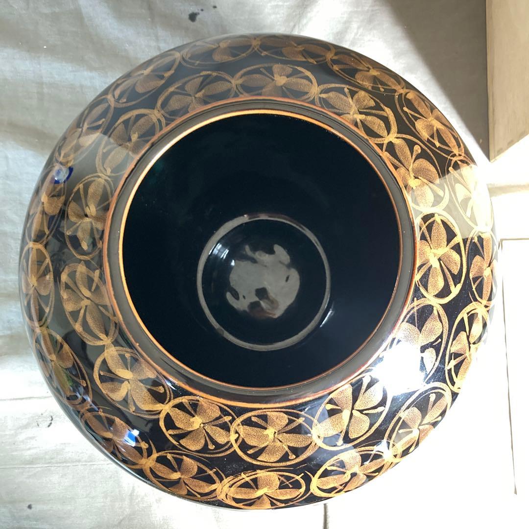 【青木龍山】文化勲章受章　日本芸術院会員　日本の名窯　青木龍山作　天目丸紋　花瓶