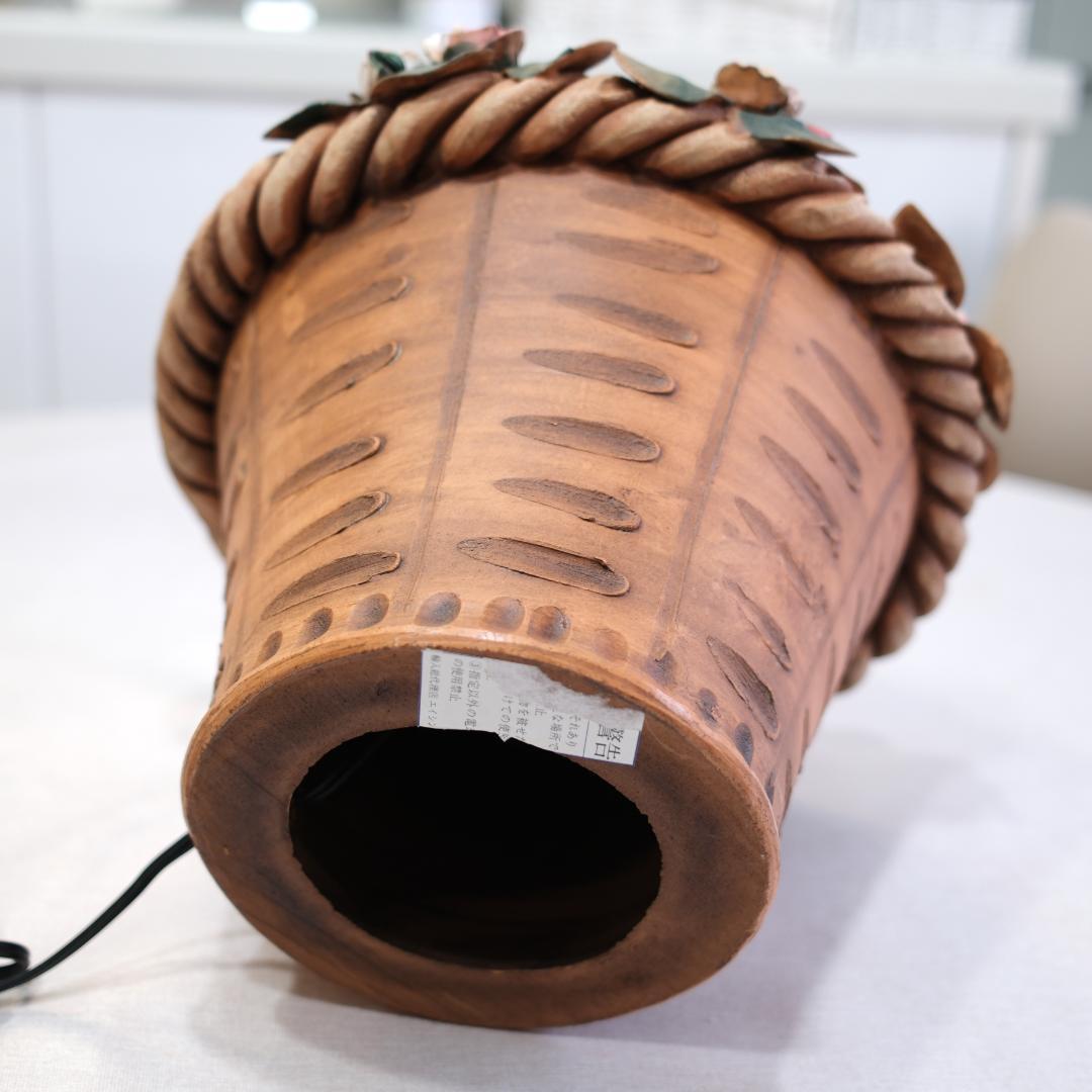 イタリア製 バラの鉢植デザインの照明ランプ