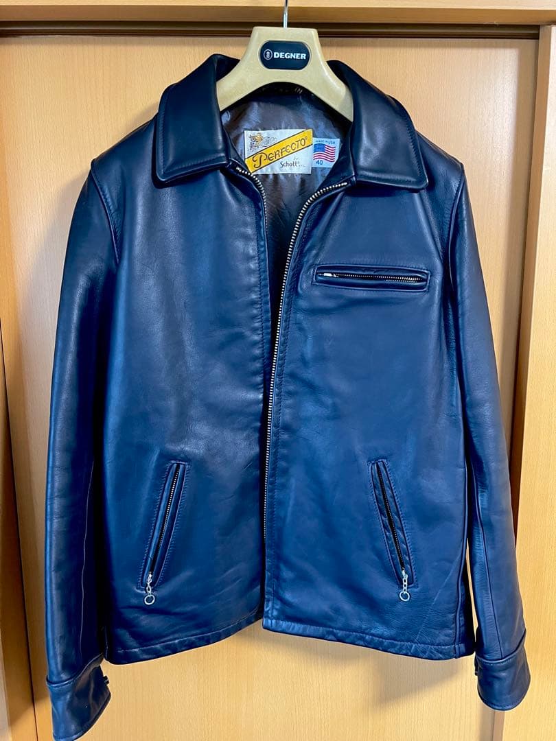 Schott Perfecto シングルライダース 40 ダークネイビー