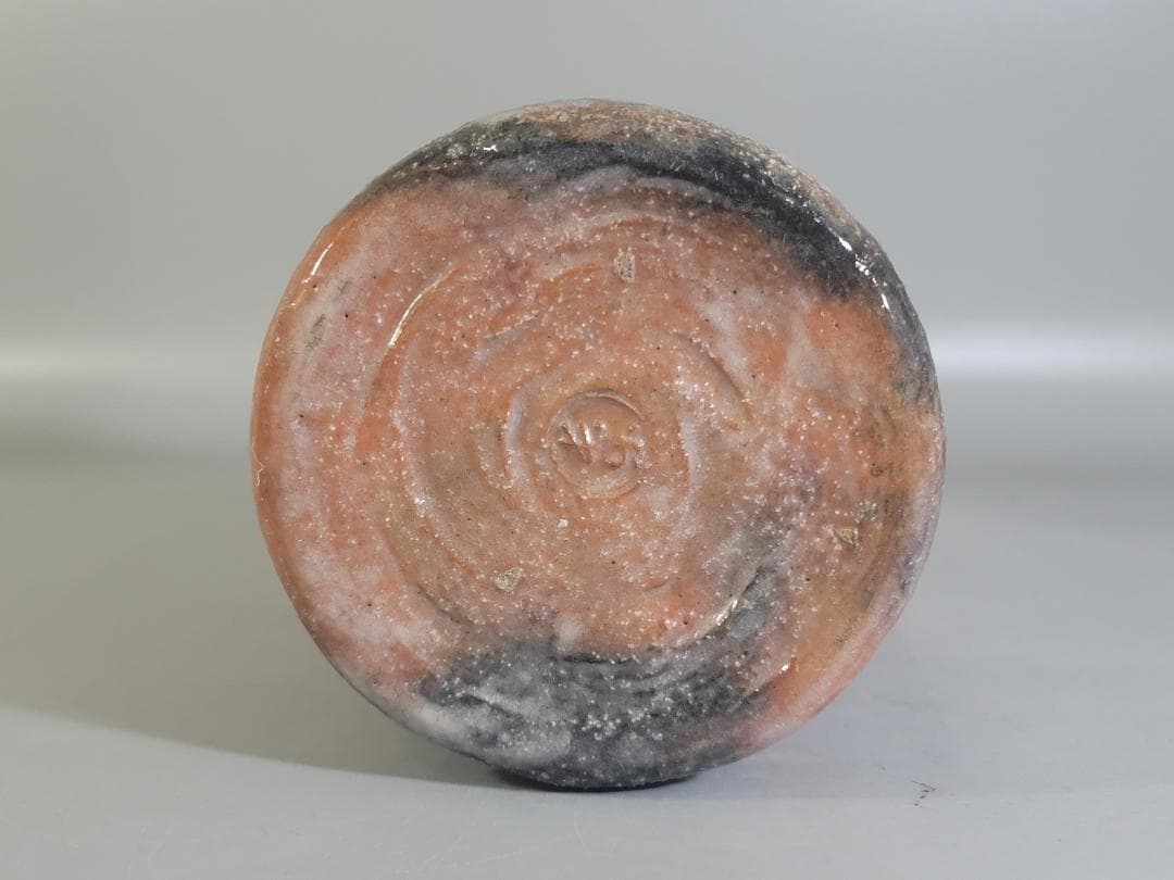 古美術 茶道 小川長楽造 赤楽 水指 在印 保証 DT156