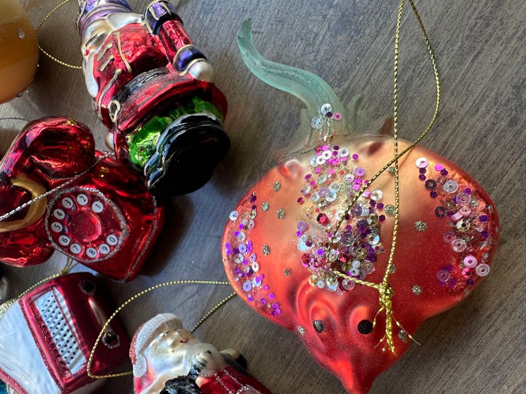 フライングタイガー　ガラス製オーナメントセット クリスマス　12個セット