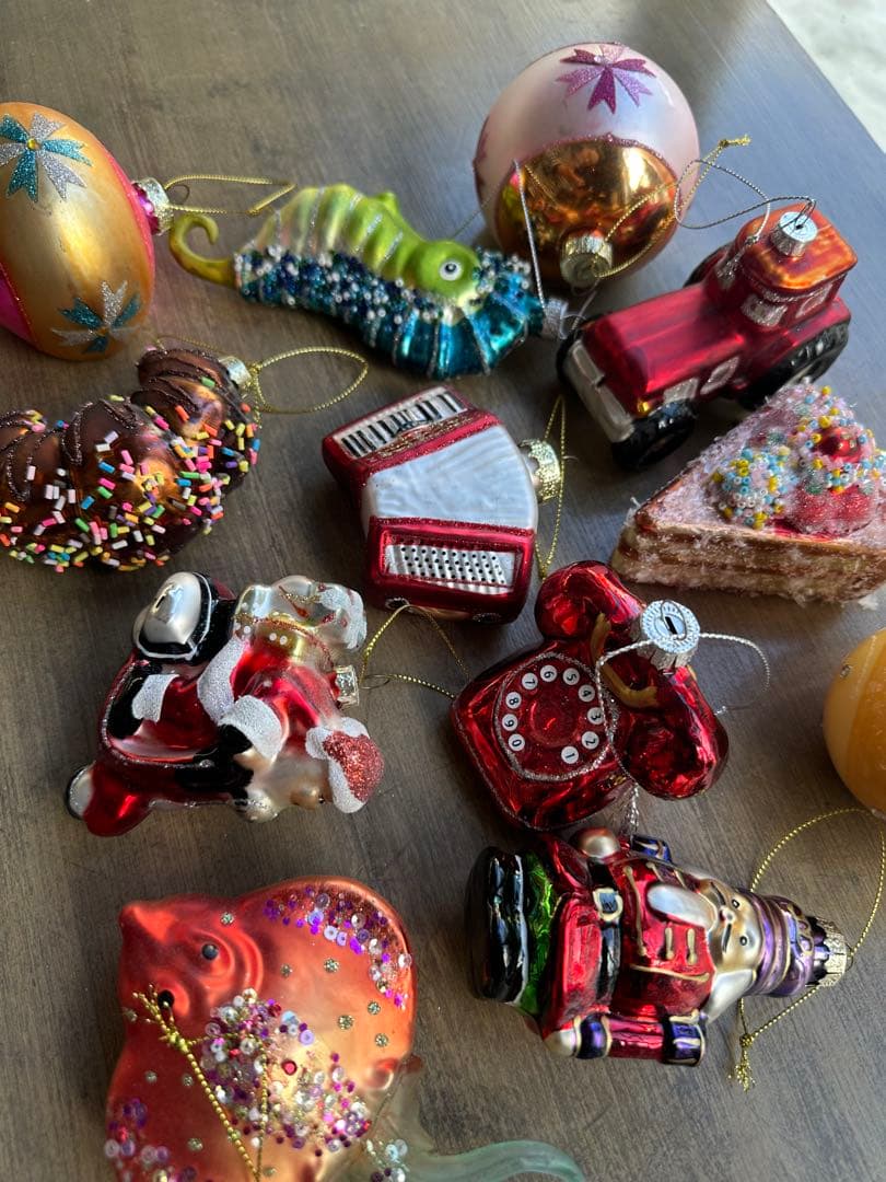 フライングタイガー　ガラス製オーナメントセット クリスマス　12個セット