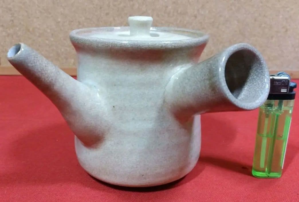 萩焼の大きな横手急須 田原陶兵衛 箱無 昭和初期 煎茶道具 宝瓶