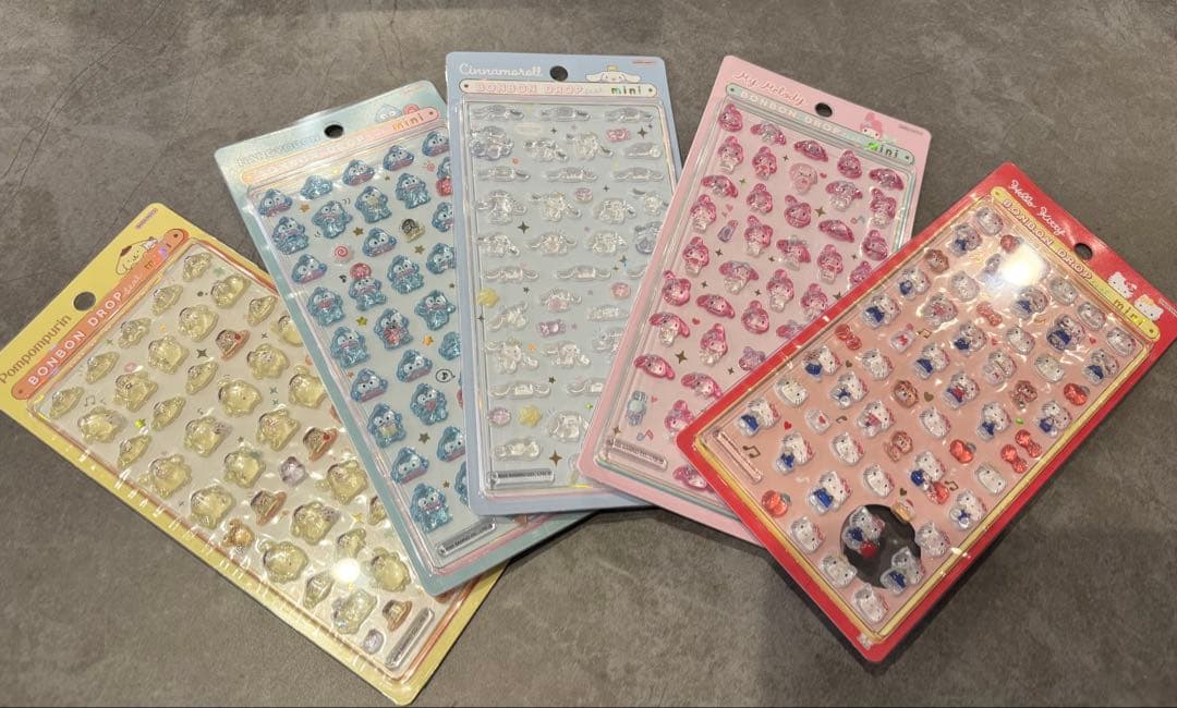 正規品　サンリオミニ　ボンボンドロップシール 5枚セット