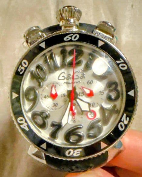 ガガミラノ 1611 クロノグラフ 電池新品 個人主観美品 送料込