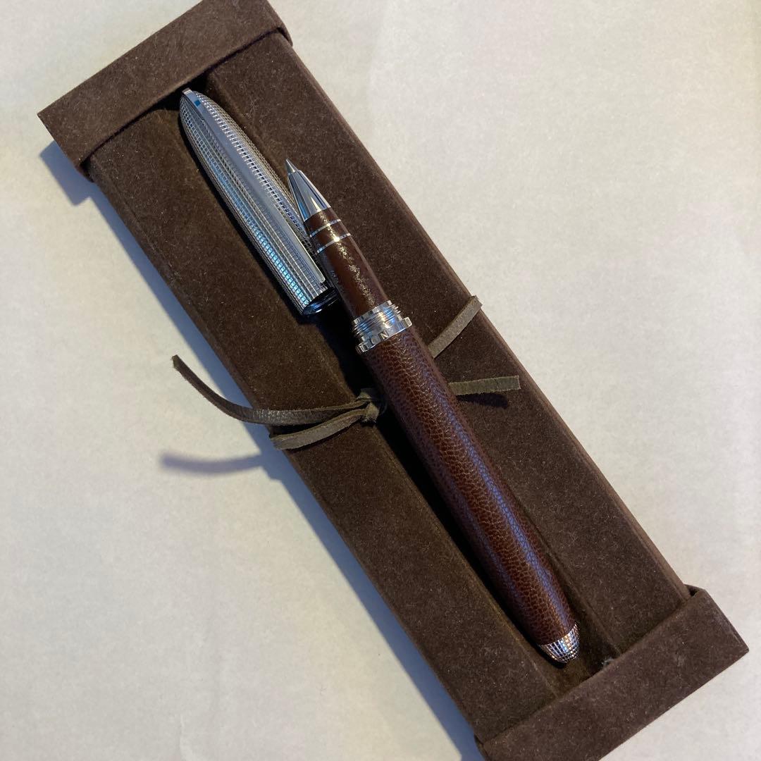 【極美品】ルイヴィトン ボールペン ドックキュイール ローラーボール　ブラウン
